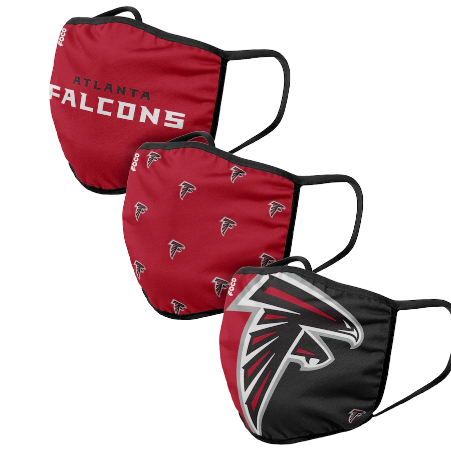  Atlanta Falcons Adult Face Covering 3-PackDust mask with filter->atlanta falcons->NFL Jersey